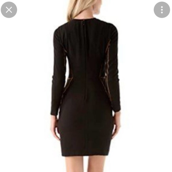 Rag & Bone Raj Black Crepe Sheath with Prominent Copper Stitching size 6 - Picture 4 of 10